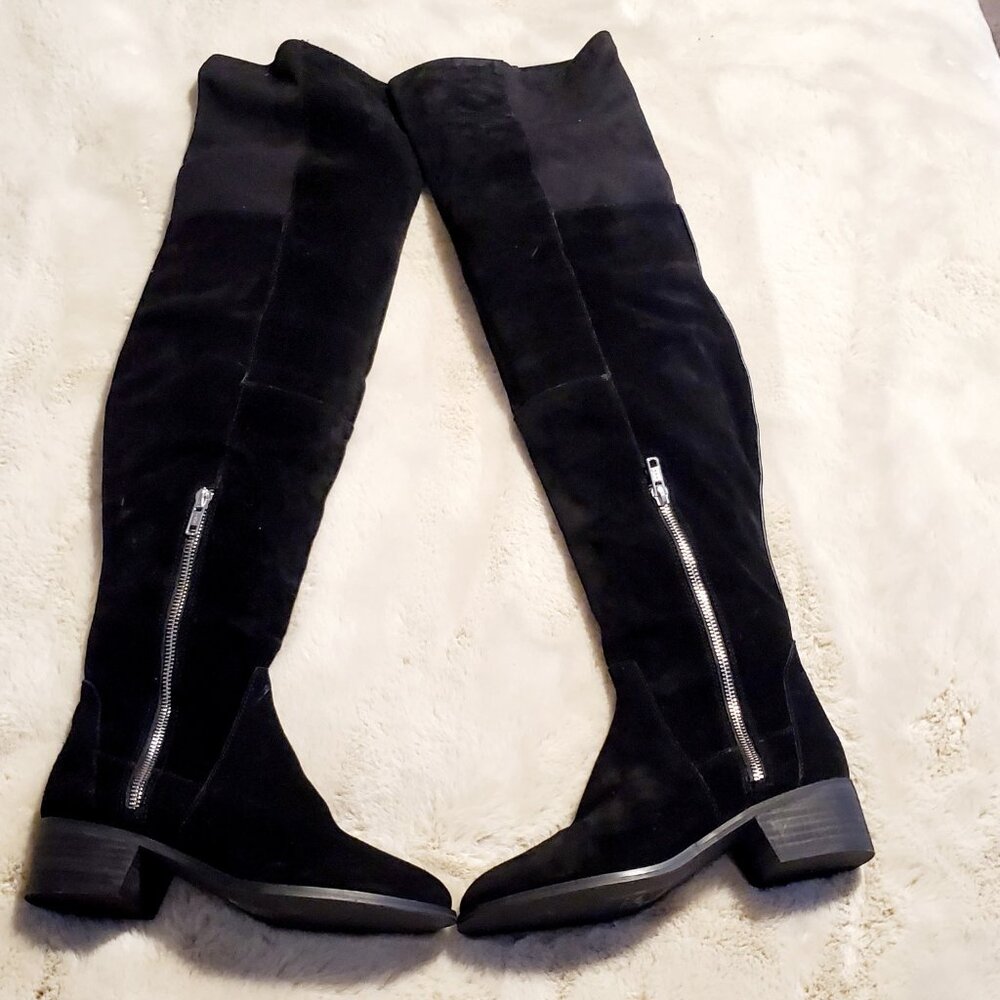 Free People Suede Everly Tall Boots - Picture 1 of 7